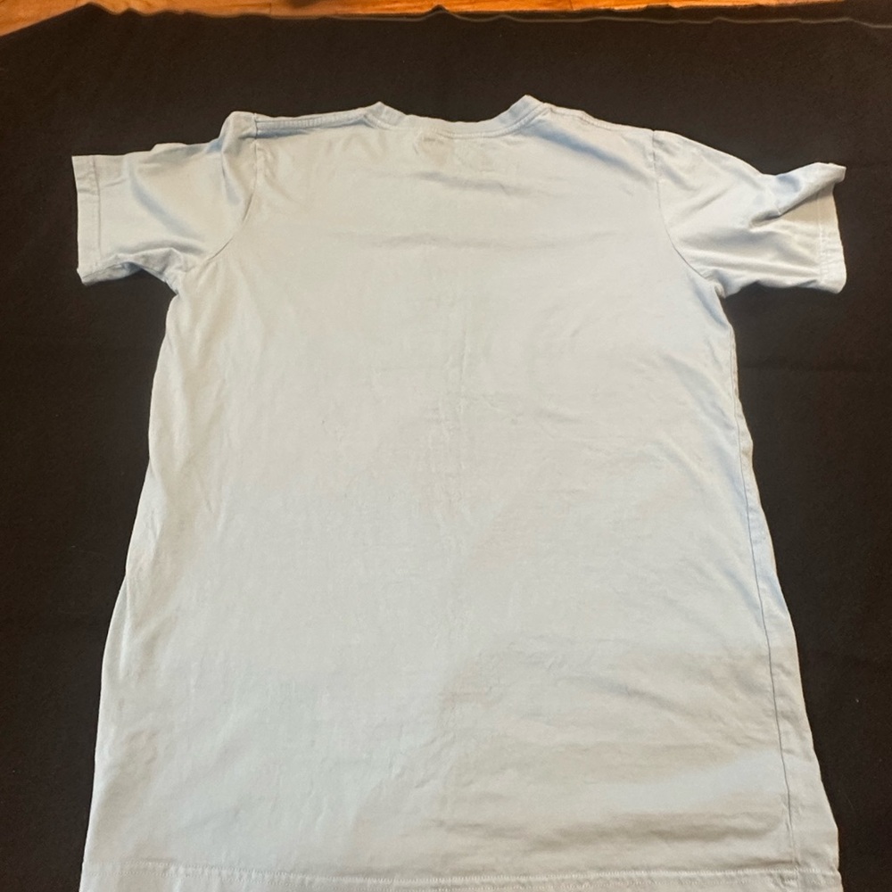 Dutch Bros Light Blue Tee with Yellow Radiate Kindness Medium Short Sleeve - Picture 3 of 4
